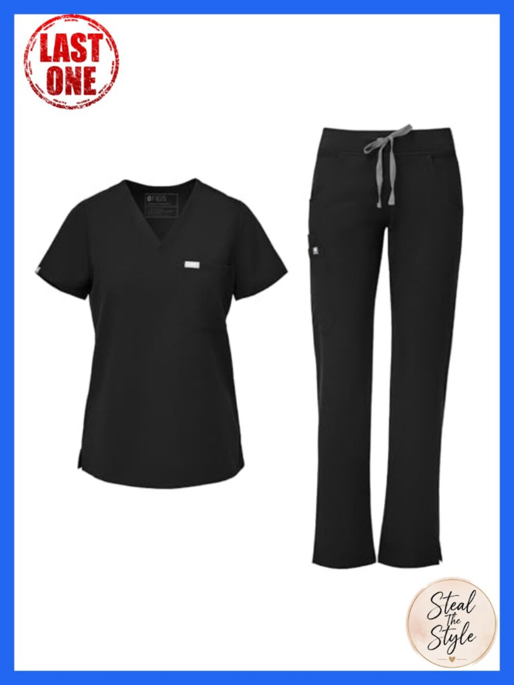 FIGS Catarina V-Neck Scrub Top & Kade Cargo Pants Set – FIONx 4-Way Stretch